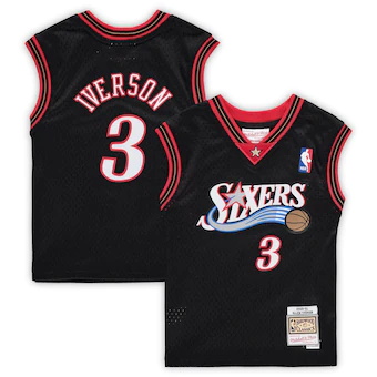 preschool mitchell and ness allen iverson black philadelphi-329